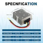 DC 18-36V to 24V Step up Down Converter 20A 480W DC Voltage Regulator Power Converter Waterproof Module Transformer for Golf Cart Club Car