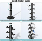 Controller & Headset Holder Stand for Desk, with Charger Cable Organizer Headphone Stand for PS5/ Xbox/ PS4/ Switch, Metal Base Controller Hanger Hook for Storage Earphones, Game Console, Mobile Phone