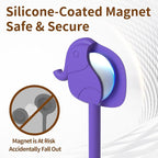 SOLIDATOR Charming Elephant Magnetic Cable Ties – 24 Pack, Reusable Silicone Cord Organizers for Home & Office, Strong Magnetic Hold, Assorted Colors, Perfect for Cable Organization & Decorative Gift
