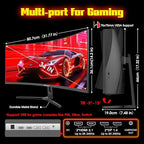 SANSUI 34 Inch 240Hz Ultrawide Curved Gaming Monitor UWQHD 3440×1440, 21:9 2K Curved Monitor 1500R,HDR400,Fast VA, PIP/PBP,AI Crosshair,AIPQ(Visual Enhance),MPRT 1ms,HDMI2.1*2,DP1.4*2(DP Cable Incl.)