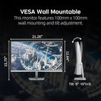 KTC 24 Inch 240Hz Gaming Monitor, FHD 1080p PC Computer Monitor with Fast IPS Panel, 1ms Adaptive Sync, HDR400, 116% sRGB, HDMI/DP/USB2.0 Port, Tilt Adjustment, VESA, Eye Care, White, H24F7