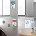Dingelex Acrylic 8.5x11 Sign Holder Wall Mount,Clear Door Sign Holder Hanging Plastic Document Holder,Acrylic Wall Frame Plastic Wall Holders for Paper,12 Pack,No Drilling