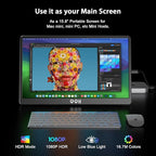 QQH Portable Monitor, 15.6" Portable Travel Monitor for Laptop 1080P FHD IPS Second Screen, Gaming Monitor, USB C HDMI External Monitor Display for Computer Phone PC PS4 PS5 Xbox Switch (Z1-9-G)