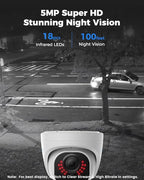 REOLINK Wired Security Camera Outdoor, IP PoE Dome Surveillance Camera, Smart Human/Vehicle Detection, Work with Smart Home, 100ft 5MP HD IR Night Vision, Up to 512GB microSD Card, RLC-520A
