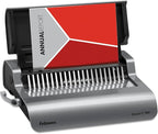 Fellowes 5216901 Quasar 500 Electric Comb Binding System, 16 7/8 x 15 3/8 x 5 1/8, Metallic Gray, Alloy Steel
