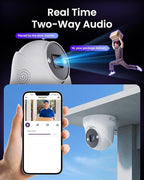 Loocam POE Security Camera System 4K - 4pcs 8MP Bullet Cameras Color Night Vision, Two Way Audio, AI Person/Face/Vehicle Detection, 8CH 8MP NVR, 2TB HDD for 24/7 Recording NVR Security Camera System