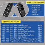AMICAREP Master Power Window Switch Driver Side Compatible with 2012-2015 Dodge Grand Caravan Ram 1500 2500 3500 Chrysler Town & Country Replaces# 68110867AB (9+3 Pin; w/Power Folding Mirror; 4 Door)