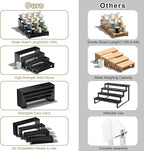 2 Set Large Black Wooden Tiered Riser Display Stands for Vendor Events,Stackable Wooden Cupcake Stand,Farmhouse Decor Wood Dessert Table Display Set,Vendor Booth Display Items,Food Display Risers for Party（12-11.2-10.4-9.6IN）