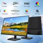 KTC 23.8 Inch Gaming Monitor, FHD@144Hz 120Hz Monitor with IPS Panel, Hardware Anti-Blue Light, 95% DCI-P3, 99% sRGB, ΔE＜2, 300 cd/㎡, 1500:1, Flicker Free and Adaptive Sync for Working and Gaming
