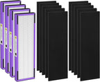 FLT4850PT HEPA Filter B Pet Replacement Compatible with G-Guardian Air Purifier AC4825 AC4825E AC4850PT AC4300 AC4800 AC4900 AC4850,4 H13 True HEPA Filters & 10 Activated Carbon Pre-Filters