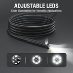 Teslong Inspection Camera, Dual Lens Borescope Camera with Light, NTS300 5" IPS Industrial Endoscope, 1080P Waterproof Flexible Mechanic Fiber Optic Snake Scope Cam for Wall Automotive Engine (16.5FT)