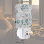 Smoaffly Mermaid Fish Scales Marble Night Light Plug-in LED Nightlights Auto Sensor Night Lamp Dusk-to-Dawn Lamp Home Decor for Nursery Children Girls Boys