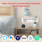 SwitchBot Smart Switch Pusher with Remote - No Wiring, Control with APP, Timer and Bluetooth Remote, Add SwitchBot Hub Mini to Make it Compatible with Alexa, Google Home, IFTTT (White)