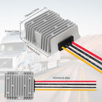 ELFCULB 8V-40V to 12V Voltage Regulator 10A 120W DC Step Down UP Converter for Golf Cart Club Car
