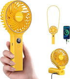 SWEETFULL Handheld Portable Fan, 5000mAh Rechargeable Battery, 6 Speed Wind, LED Digital Display, Foldable Electric Personal Mini Travel Fan with Backup Power, Summer Essentials Gifts for Women Girl