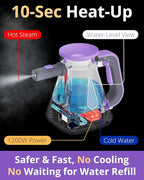 awasky Steam Cleaner: 10s Fast Heating-Lockable Steam Trigger-Large Tank-Refill Anytime-No Cooling-14 PCS Kit-Hand Held HandHeld Multi Portable Steamer for Home Kitchen Grout Tile Shower Cleaning Grey