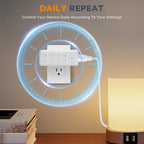 TOPELER Countdown Digital Timer Outlet, Plug-in Timer for Electrical Outlets with Repeat Function, Manual Override, Up to 4H Auto Shut Off Switch for Indoor Lamp, Fan, Aquarium, 1875W, ½ HP, 4 Pack