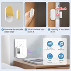 Door Chime,Sanjie WiFi Door Sensor Open Chime When Entering for Business/Home/Store/Office Alert Your Phone,Alarms for Kids Safety,500 FT Range,20 Ringtones ,3 Sensors 1 Receiver
