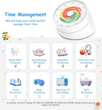 Rosenpatio Visual Classroom Timer for Kids - Desk 60 Minutes Countdown Timers for Teachers and Students, Non-Ticking Homeschool Study Supply Time Cognition Tool for Toddler, Easy Rotating and Reading