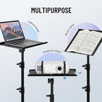 CAHAYA Projector Stand Tripod Adjustable - Stable for Tablets Phones Book Height 26" to 51.5" Multifunctional Laptop DJ Rack Stand Portable for Outdoor Movies CPS0331