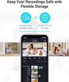 blurams 5G Pet Camera 2K, 360° PTZ Dog Camera with Phone App, Indoor Cameras for Home Security w/Dual-Band WiFi6, 2-Way Audio, Motion Tracking, Color/IR Night Vision, Siren, Cloud&SD