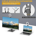 Anautin Ring Light for Video Conference Lighting,360°Adjustable,Portable LED Video Conference Lighting for Monitor,Laptop&Desktop Computer,Streaming Light for Zoom Meetings, Selfie Makeup, Video Calls
