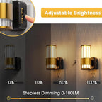 L LOHAS LED Night Light, Automatic Night Lights Plug into Wall, 2 Pack 0-100LM Adjustable Brightness Night Light, Dimmable Night Lights Plug in with Auto Light Sensor, for Bedroom Hallway Home Decor