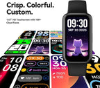 Enfit Fitness Trackers,Smart Watch with 1.47" Color Screen,100+Sport Modes Fitness Watch with Heart Rate Sleep Monitor, Pedometer Step Counter Watch, 3TAM Waterproof Activity Trackers for Women Men,BK