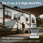 2012 Air Max RV Roof Vent Fan 14" x 14", Quiet 12V Motorhome Ventitaltion with Reversible Airflow, Voice & Remote Control, Rain Sensor, Fits Class A/B/C Motorhomes, Trailers, Campervans