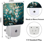 FSHVQKD Blossoming Almond Tree Night Light,Plug-in Nightlights Auto Sensor Night Lamp Dusk to Dawn Lamp Home Decor for Nursery Children Girls Boys