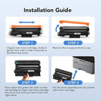 Compatible TN830XL Black Toner 4 Pack Replacement for Brother TN830XL TN-830 TN830 XL High Yield Toner Cartridge Use for HL-L2460DW DCP-L2640DW MFC-L2820DW MFC-L2900DW HL-L2480DW HL-L2400D HL-L2405W