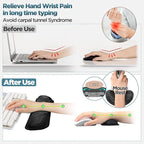 Gimars Enlarge Silky and Superfine Fabric Gel Memory Foam Keyboard Wrist Rest Set, Ergonomic Keyboard Mouse Wrist Support for Typing Pain Relief, Comfort for Office, Gaming, Computer-Map Pattern