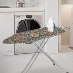 ZCFYGDX Vintage Flower Print 14 x 45 Ironing Board Covers Nylon Buckle Straps Fasteners & Elastic Edge Stain Resistant Breathable,Suitable for Multi-Size Iron Board Relaxing Ironing Experience