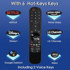 for LG Smart TV Remote,Magic Control with Voice and Pointer Function,AN-MR24GA/MR23GA/MR22GA/MR21GA/MR20GA/MR19GA Replacement for 2019-2024 LG WebOS,OLED,QNED,NANOCell,4K,8K etc.AKB76039902