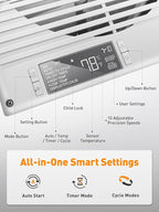 Xcity 8-Inch Room to Room Fan, Through-the-Wall Air Transfer Fan with Remote, 10-Speed Temperature Control, Quiet Reversible Airflow Ventilation for Bedroom, Kitchen & Laundry