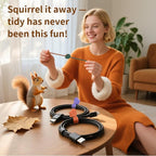 SOLIDATOR Fun Squirrel Magnetic Cable Ties – 24 Pack, Reusable Silicone Cord Organizers for Home & Office, Strong Magnetic Hold, Assorted Colors, Ideal for Cable Management, Novelty Gift