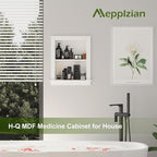 Recessed Medicine Cabinet for Bathroom Niche for Shower Wall for Bedroom,14x18 in Wall Shower Niches,Medicine Cabinet with Storage,Bathroom Wall Niche Insert for Drywall,MDF,Fully Assembled