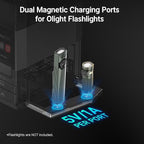 Ostation 2 Pro 3-in-1 Smart Battery Charger for AA & AAA Rechargeable NiMH & Li-ion Batteries, Polarity-Free, Auto Detection, App Control, Touchscreen, Flashlight Charging Ports (Batteries Not Incl.)