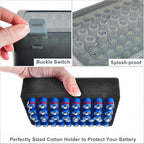 OEAYA Battery Organizer, Portable Battery Box with Buffer Sponge, Heavy-duty Plastic Storage Case for 54 Batteries AA AAA,(Batteries are Not Included) (Dark Gray)