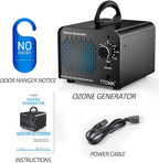 Ozone Generator 128,000mg/h, Commercial Ozone Machine Odor Removal, High Capacity Ozone Machine, Home Ozone Generator for Car, Home, Smoke, Pet, etc (Black) - by TTDMK