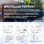 TOPENS BK800 Automatic Sliding Gate Opener Strong Belt Silent Drive Electric Gate Motor for Heavy Driveway Slide Gate Up to 1800 Pounds, Gate Operator AC Powered with 40ft Belt and Remote Control