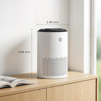 AROEVE Air Purifiers for Bedroom Home, 3 Layer Filter for Smoke Pollen Allergies Pet Dander Odor, Sleep Mode, Energy Saving, 4 Speeds, Timer for Office, Dorm, MK01A White+Green
