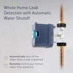 Moen Flo Smart Water Monitor and Automatic Shutoff Sensor, Wi-Fi Water Leak Detector for 3/4-Inch Diameter Pipe, 900-001