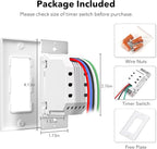 BN-LINK 7 Day Programmable in-Wall Timer Switch for Lights, Digital Light Switch Timer Indoor, Single Pole and 3 Way (Compatible with SPDT) Both Use, Neutral Wire Required, No Backlight, ETL Listed