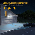 Onforu 100W LED Security Lights Motion Sensor Light Outdoor, 9000LM Ultra Bright, 6000K, IP65 Waterproof Flood Light Motion Detector with 3 Head, Exterior Floodlight Wall Light for Entryway, Garage