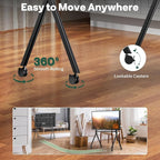 Sylvox TV Floor Stand for 65-75 Inch TVs, Heavy Duty Rolling TV Stand Max Load 132LBS/60kg, Mobile TV Cart with Lockable Wheels, Universal Flat/Curved Screen Mount, VESA 200x200 to 1200x600mm