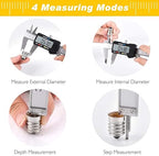 Adoric Digital Caliper, Electronic Digital Caliper Stainless Steel Body with Large LCD Screen | 0-6 Inches | Inch/Millimeter Conversion