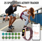 Fitness Tracker with 24/7 Heart Rate Blood Oxygen Sleep Monitor, 1.1" AMOLED Touch Screen Activity Tracker Smart Watches, IP68 Waterproof Step Counter Pedometer for Women Men