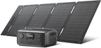 EF ECOFLOW Solar Generator RIVER 3 with 45W Solar Panel, 245Wh Portable Power Station LiFePO4 Battery, 300W Up to 600W AC Output, <20 MS UPS, 1Hr Fast Charging Power Station for Outdoor/Camping/RVs