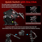 SMALLRIG x Potato Jet TRIBEX SE Hydraulic Aluminum Camera Tripod, with Video Fluid Head, 6kg/13.2lb Load, Max Height 166cm, Professional Video Tripod for Interviews/Wedding/Landscape - 5305